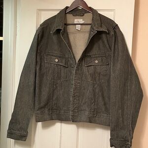 Calvin Klein Men’s Charcoal Gray Denim Trucker Jacket